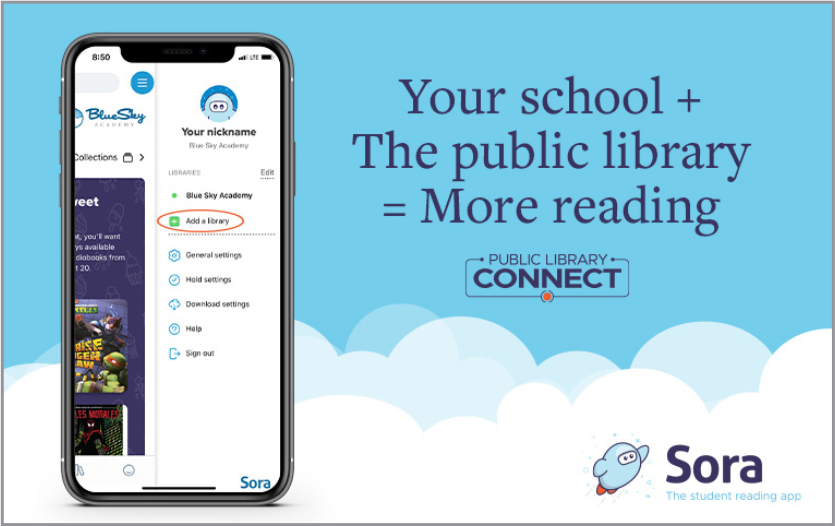 Your school + The public library = More reading.
